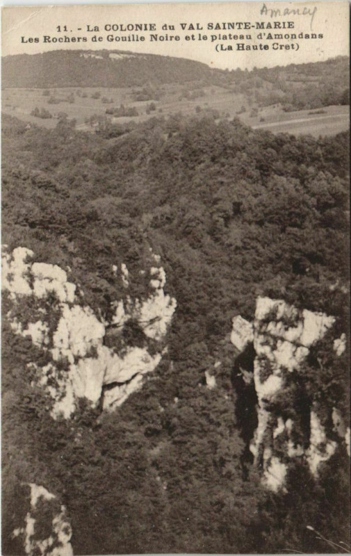 Carte postale ancienne Malans Le Val Sainte-Marie - La Colonie - Les Rochers à Malans