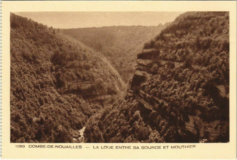 Carte postale ancienne Mouthier-Haute-Pierre Combe-de-Nouailles - Loue Entre sa Source à Mouthier-Haute-Pierre