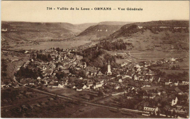 Carte postale ancienne Ornans Vue Generale à Ornans