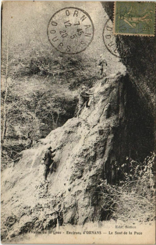 Carte postale ancienne Ornans Environs - Le Saut de la Puce à Ornans