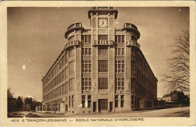 Carte postale ancienne Besancon Besancon-les-Bains - Ecole Nationale d'Horlogerie à Besançon
