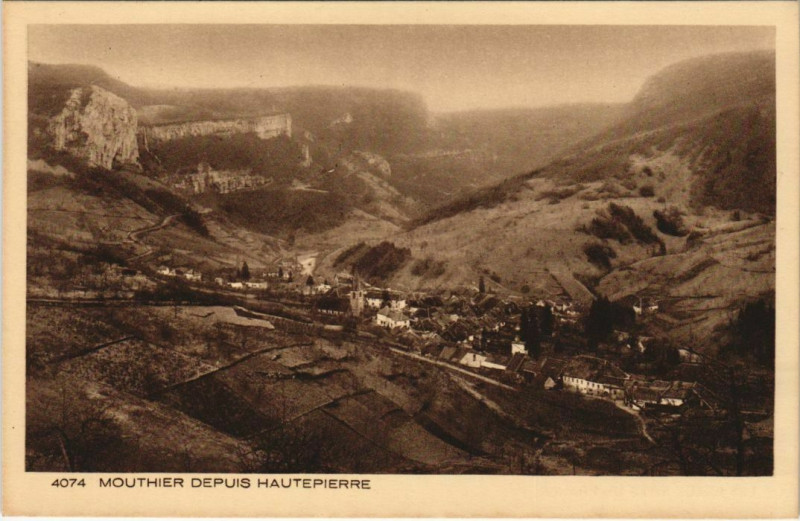 Carte postale ancienne Mouthier-Haute-Pierre Mouthier Depuis Haute-Pierre - Vue Generale à Mouthier-Haute-Pierre