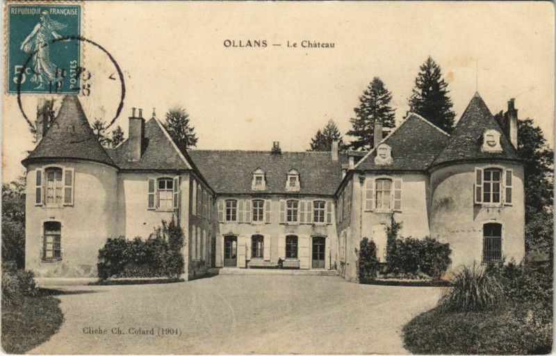 Carte postale ancienne Ollans Le Chateau à Ollans