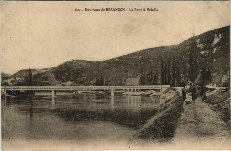 Carte postale ancienne Besancon Environs - Velotte - Le Pont a Velotte à Besançon