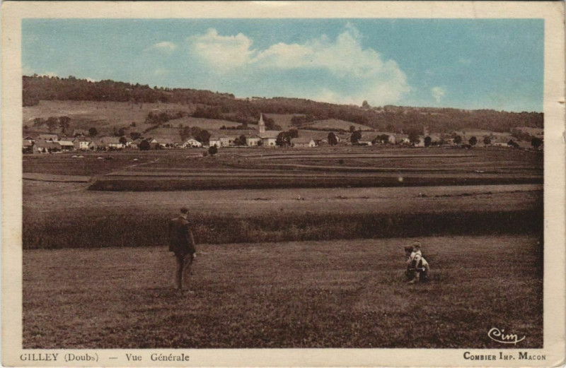 Carte postale ancienne Gilley Vue Generale à Gilley