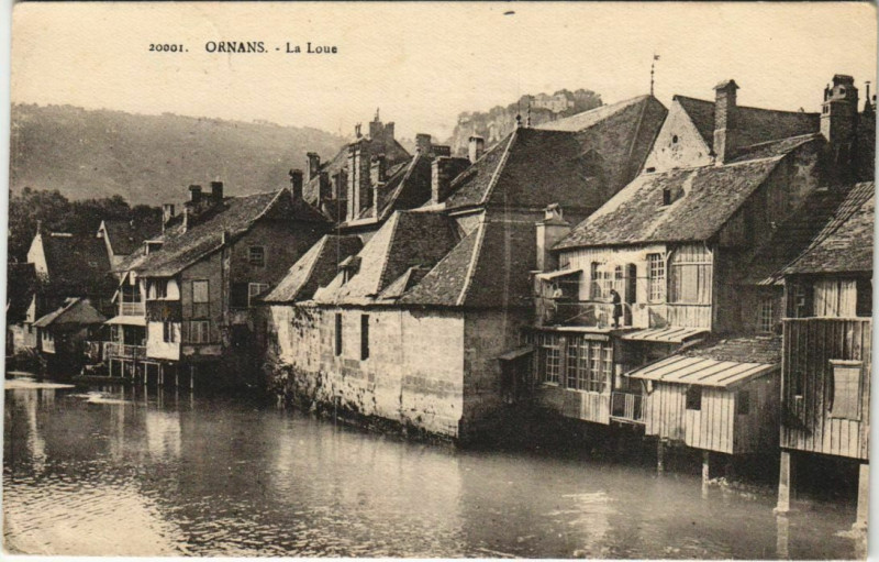 Carte postale ancienne Ornans La Loue à Ornans