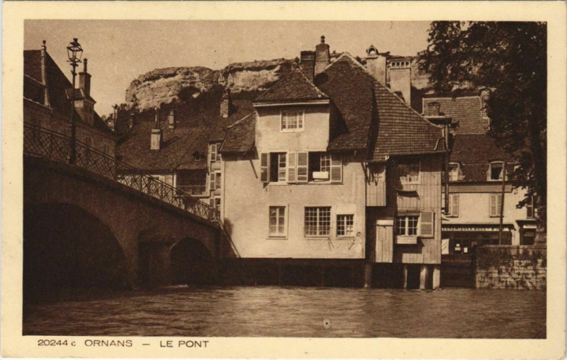 Carte postale ancienne Ornans Le Pont à Ornans