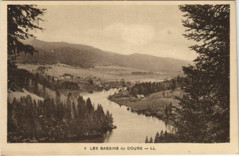Carte postale ancienne Les Bassins du Doubs à Doubs