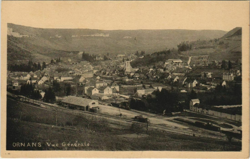 Carte postale ancienne Ornans Vue Generale à Ornans