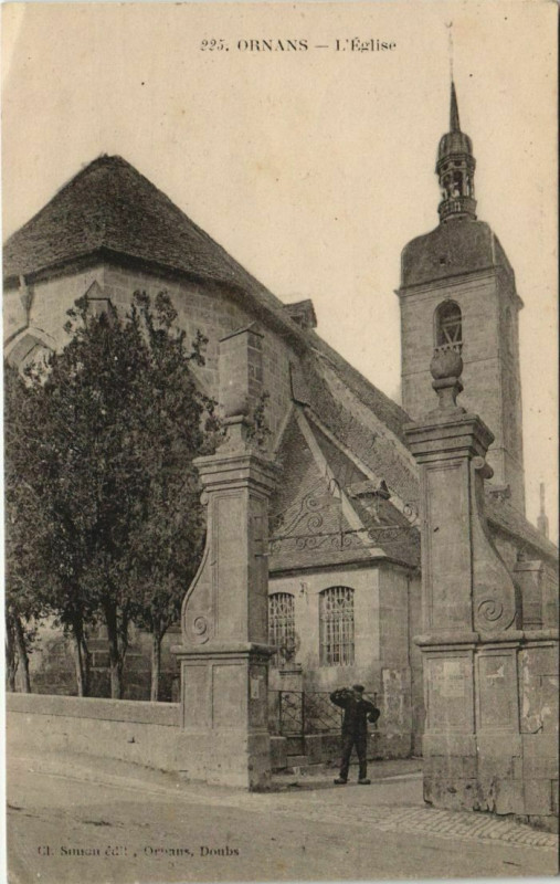 Carte postale ancienne Ornans L'Eglise à Ornans