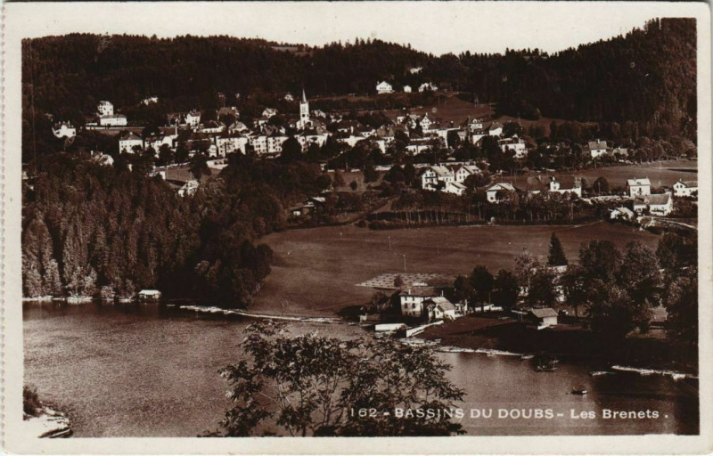 Carte postale ancienne Les Brenets Bassins du Doubs à Doubs