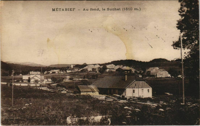 Carte postale ancienne Metabief Au Fond le Suchet à Métabief