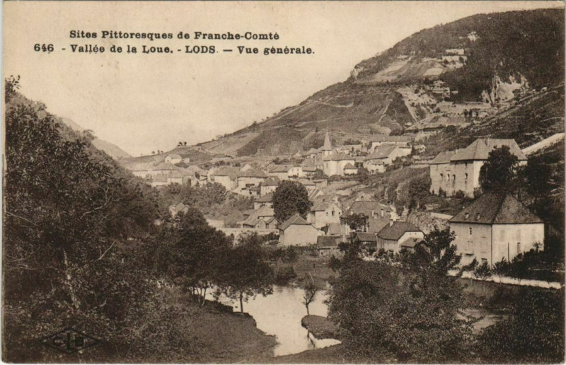 Carte postale ancienne Lods Vue Generale à Lods