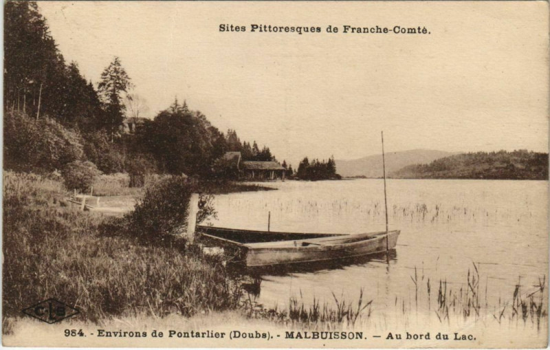 Carte postale ancienne Malbuisson Au Bord du Lac - Environs de Pontarlier à Malbuisson