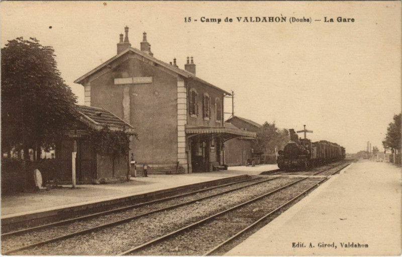 Carte postale ancienne Valdahon Camp du Valdahon - La Gare à Valdahon