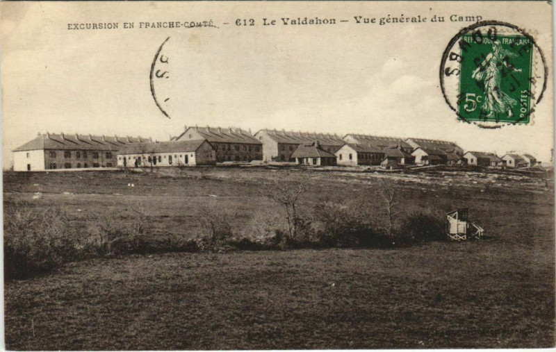 Carte postale ancienne Valdahon Vue Generale du Camp à Valdahon