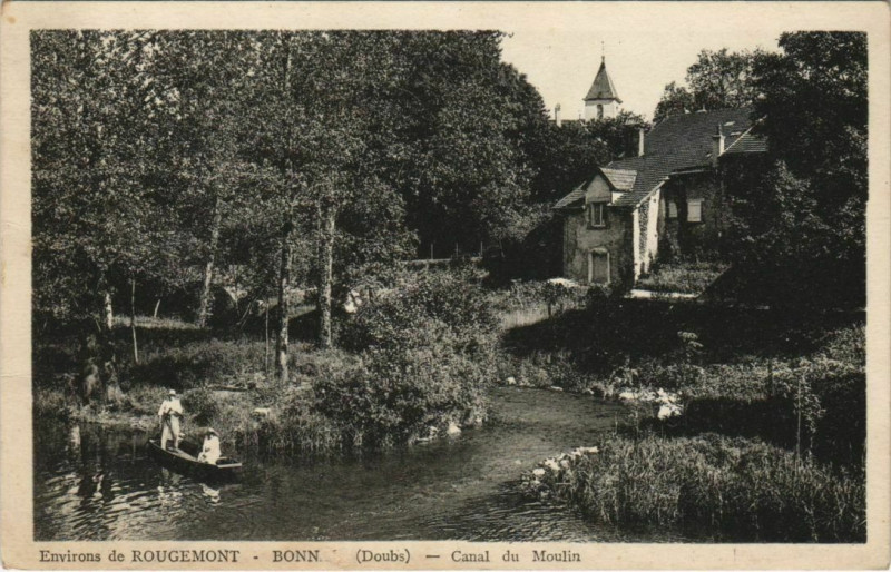 Carte postale ancienne Rougemont Environs - Canal du Moulin à Rougemont