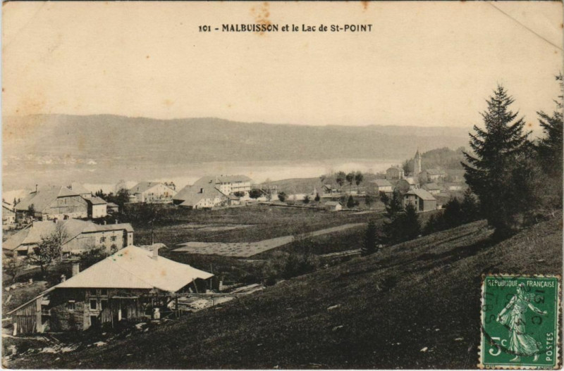 Carte postale ancienne Malbuisson Malbuisson et le Lac de Saint-Point à Malbuisson