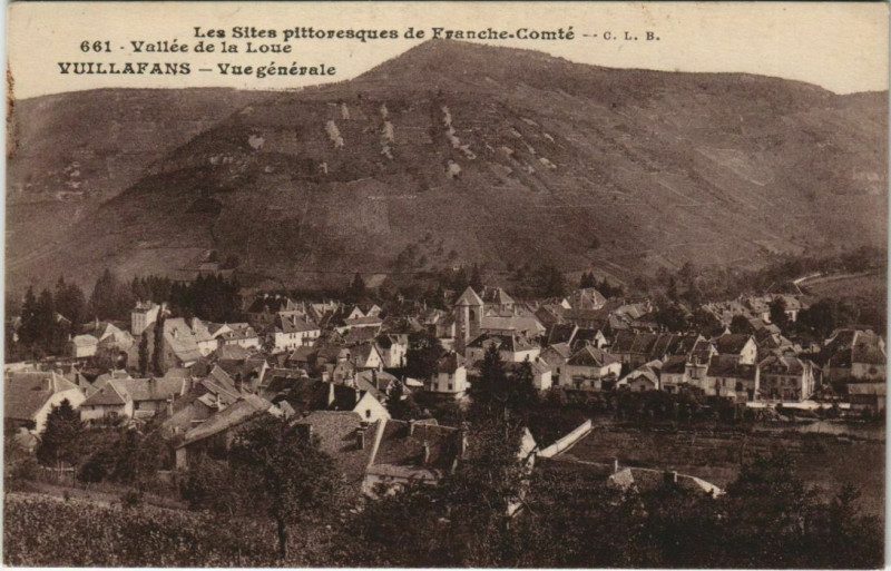 Carte postale ancienne Vuillafans Vue Generale à Vuillafans