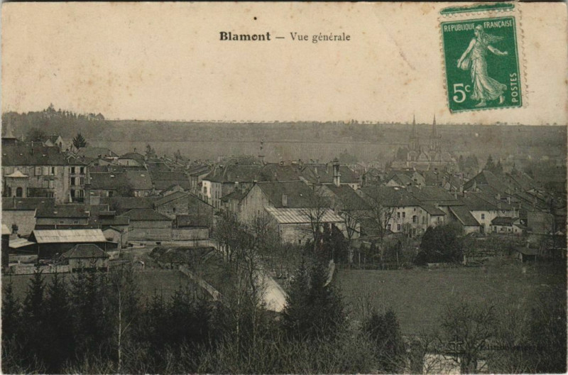 Carte postale ancienne Blamont Vue Generale à Blamont