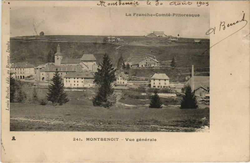 Carte postale ancienne Montbenoit Vue Generale à Montbenoît