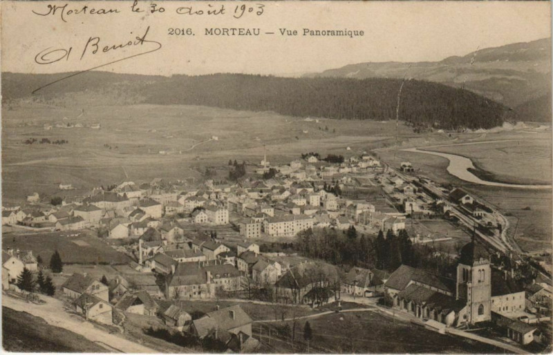 Carte postale ancienne Morteau Vue Panoramique à Morteau