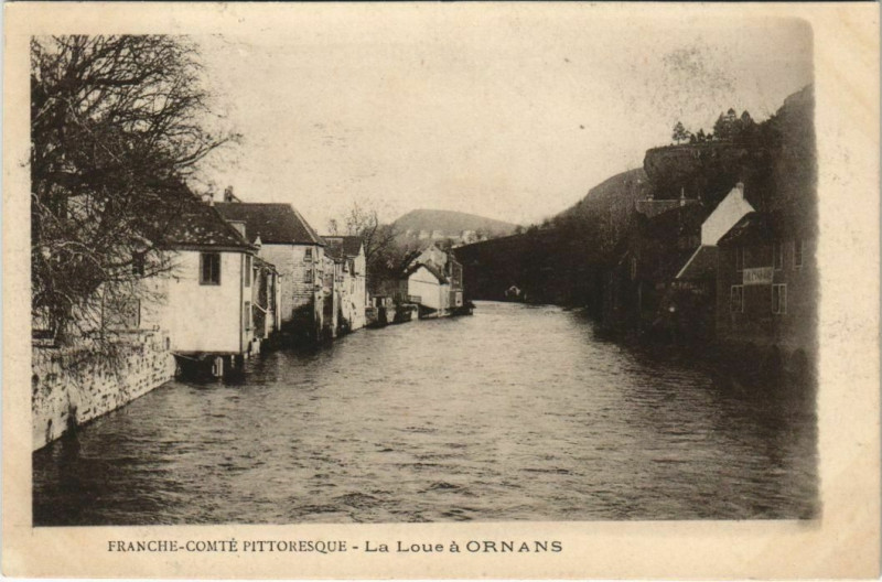 Carte postale ancienne Ornans La Loue a Ornans à Ornans