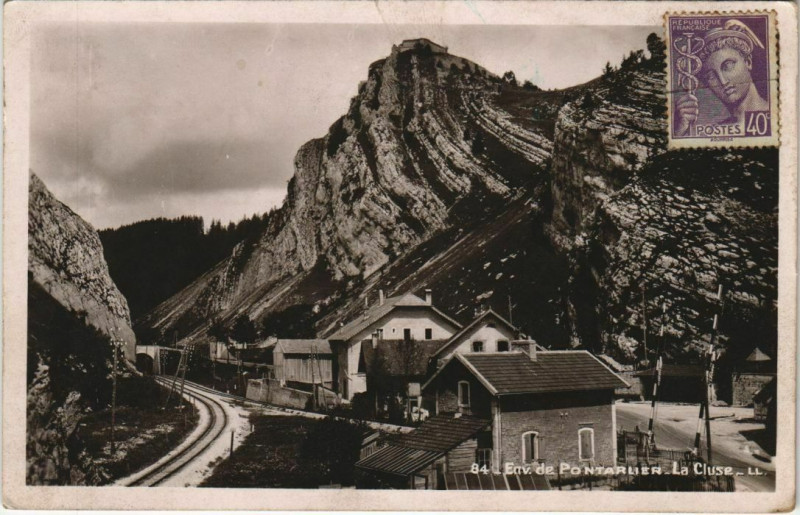 Carte postale ancienne La Cluse-et-Mijoux Railway Scene - Environs de Pontarlier à Pontarlier