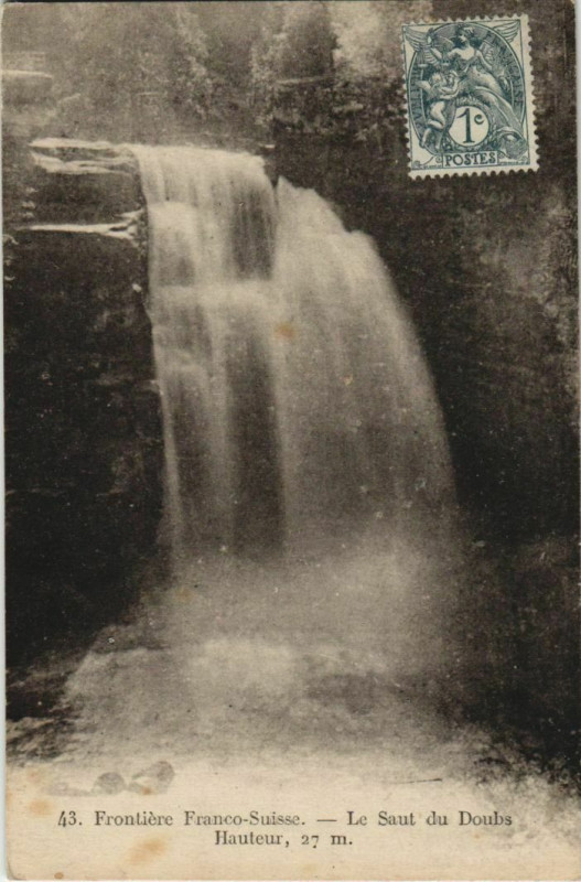 Carte postale ancienne Le Saut do Doubs à Doubs