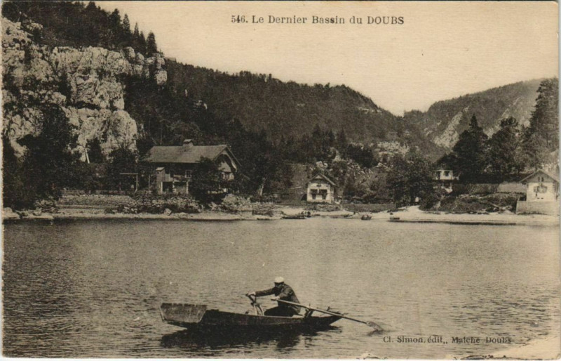 Carte postale ancienne Le Dernier Bassin do Doubs à Doubs