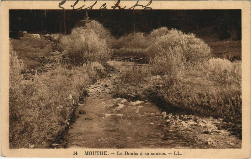 Carte postale ancienne Mouthe Le Doubs a sa Source à Mouthe
