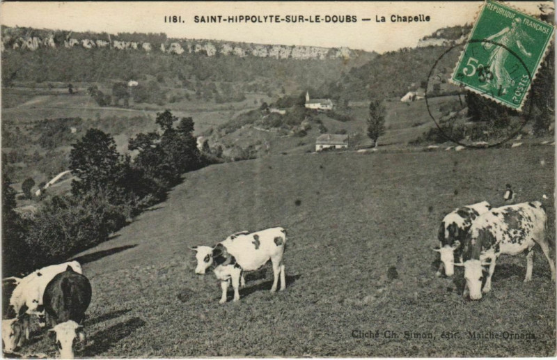 Carte postale ancienne Saint-Hippolyte La Chapelle à Saint-Hippolyte