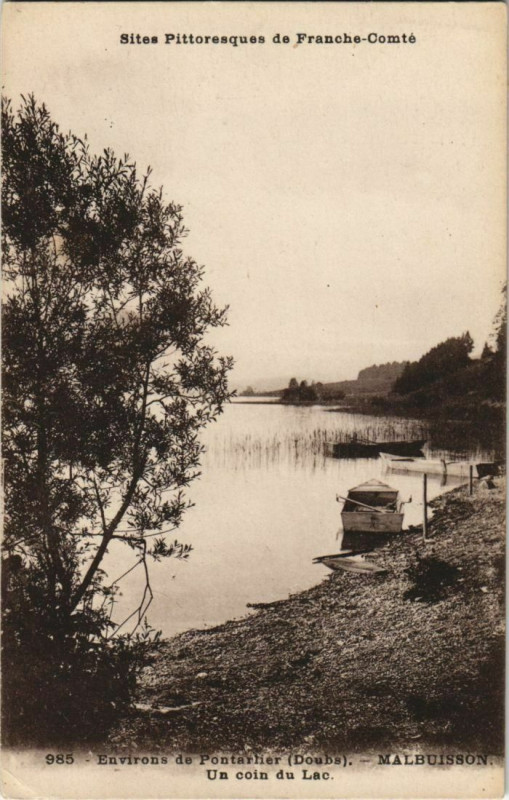 Carte postale ancienne Malbuisson Un Coin du Lac - Environs de Pontarlier à Malbuisson