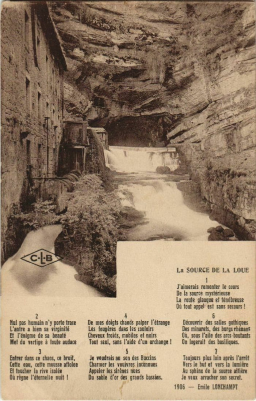 Carte postale ancienne La Source de la Loue