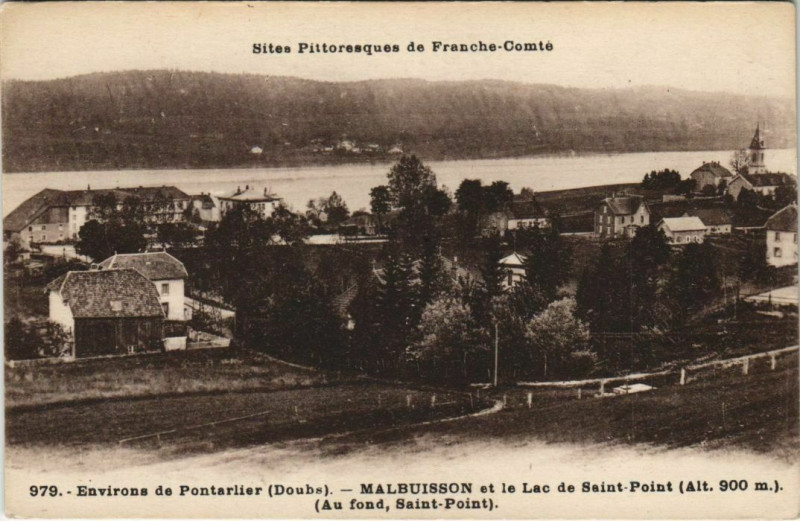Carte postale ancienne Malbuisson et le Lac de Saint-Point - Environs De Pontarlier à Malbuisson