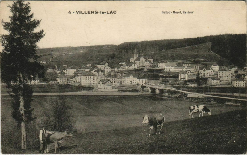 Carte postale ancienne Villers-le-Lac Vue Generale à Villers-le-Lac