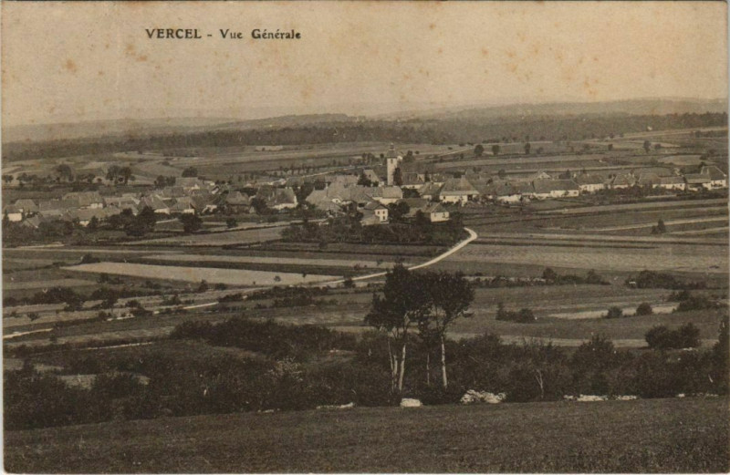 Carte postale ancienne Vercel-Villedieu-le-Camp Vue Generale à Vercel-Villedieu-le-Camp