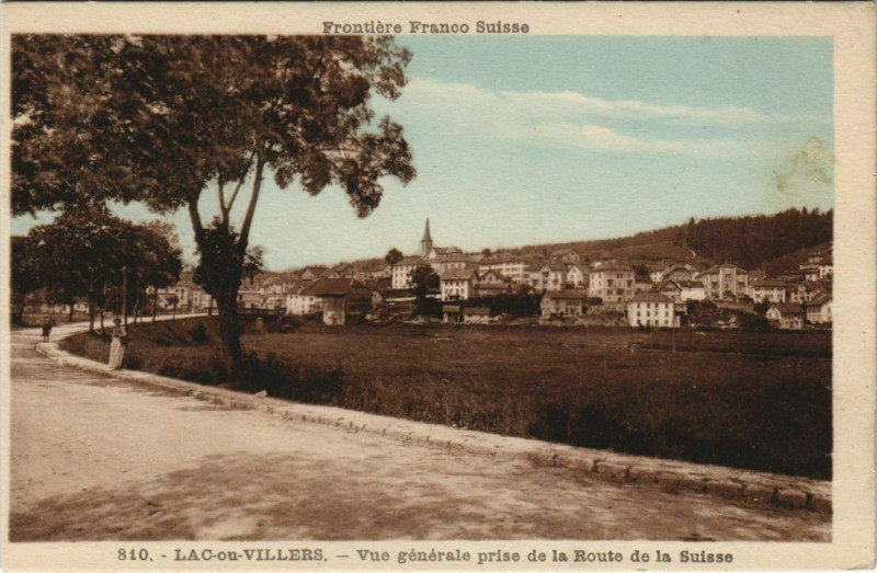 Carte postale ancienne Villers-le-Lac Lac-ou-Villers - Vue Generale à Villers-le-Lac