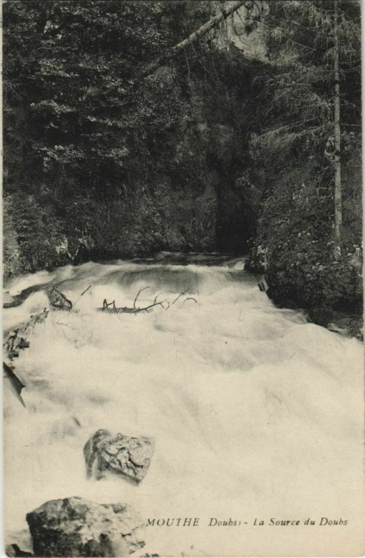 Carte postale ancienne Mouthe La Source du Doubs à Mouthe