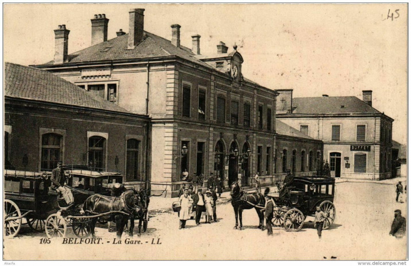 Carte postale ancienne Belfort La Gare à Belfort