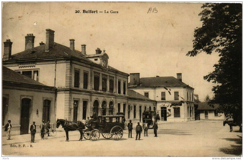 Carte postale ancienne Belfort La Gare à Belfort