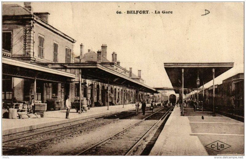 Carte postale ancienne Belfort La Gare à Belfort