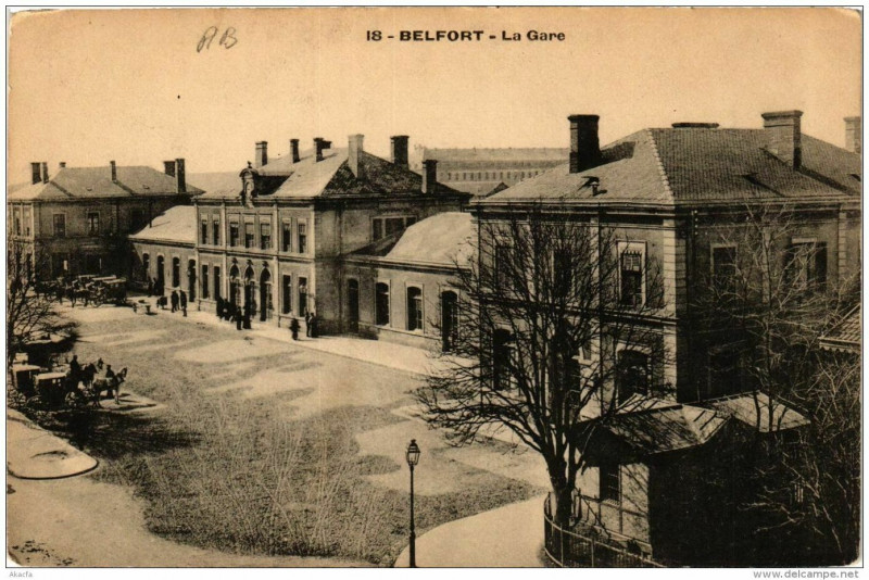 Carte postale ancienne Belfort La Gare à Belfort