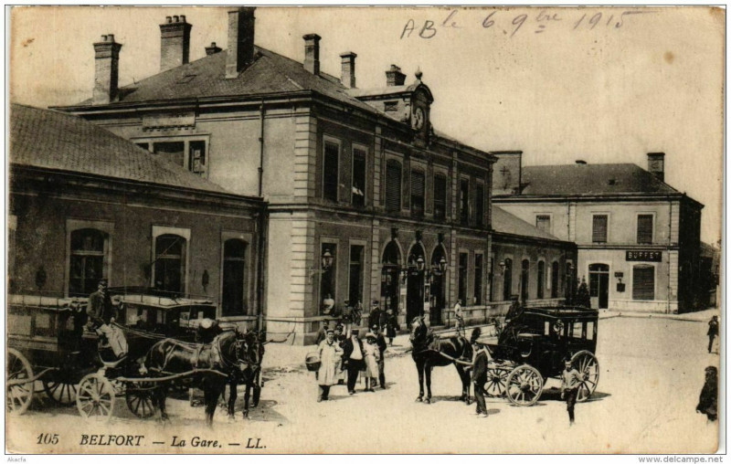 Carte postale ancienne Belfort La Gare à Belfort