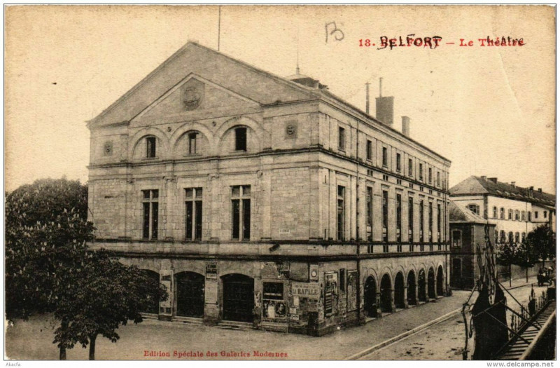 Carte postale ancienne Belfort Le Théatre à Belfort