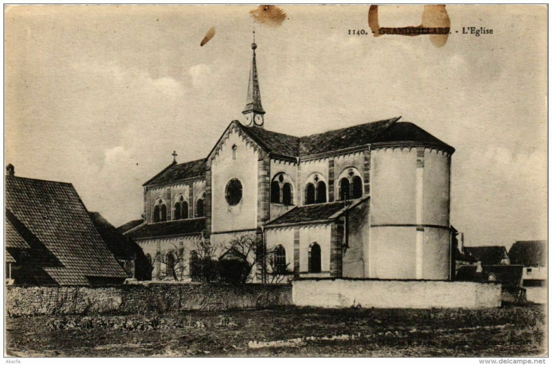Carte postale ancienne Grandvillars L'Eglise à Grandvillars