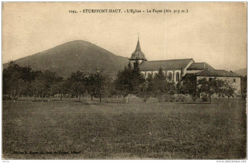 Carte postale ancienne Ettueffont-Haut L'Eglise Le Fayet