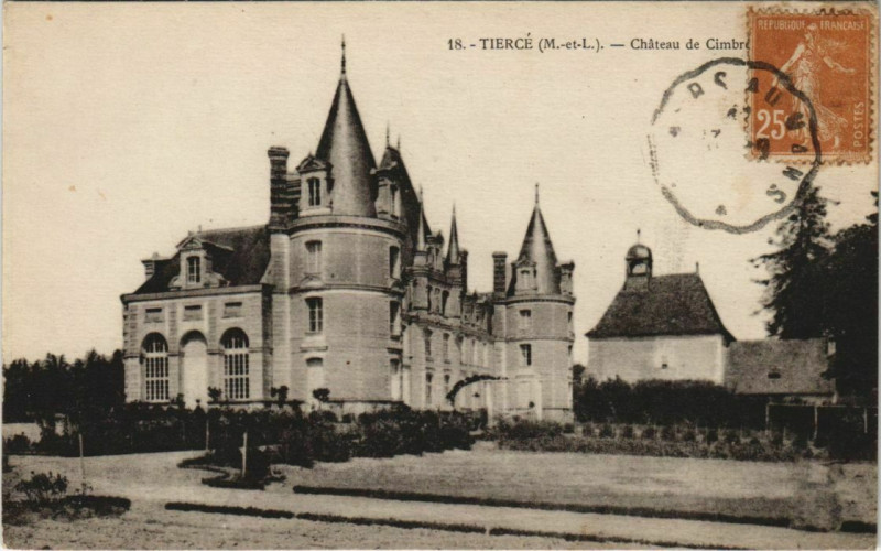 Carte postale ancienne Tierce Chateau de Cimbre