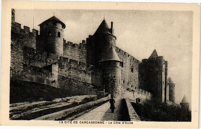 Carte postale ancienne La Cité de Carcassonne-La Cote d'Aude à Carcassonne