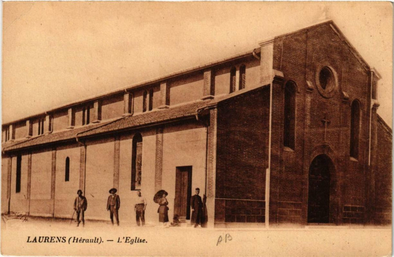 Carte postale ancienne Laurens L'Eglise à Laurens